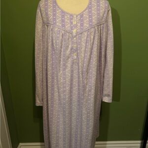George Lavender Button-Down Nightgown